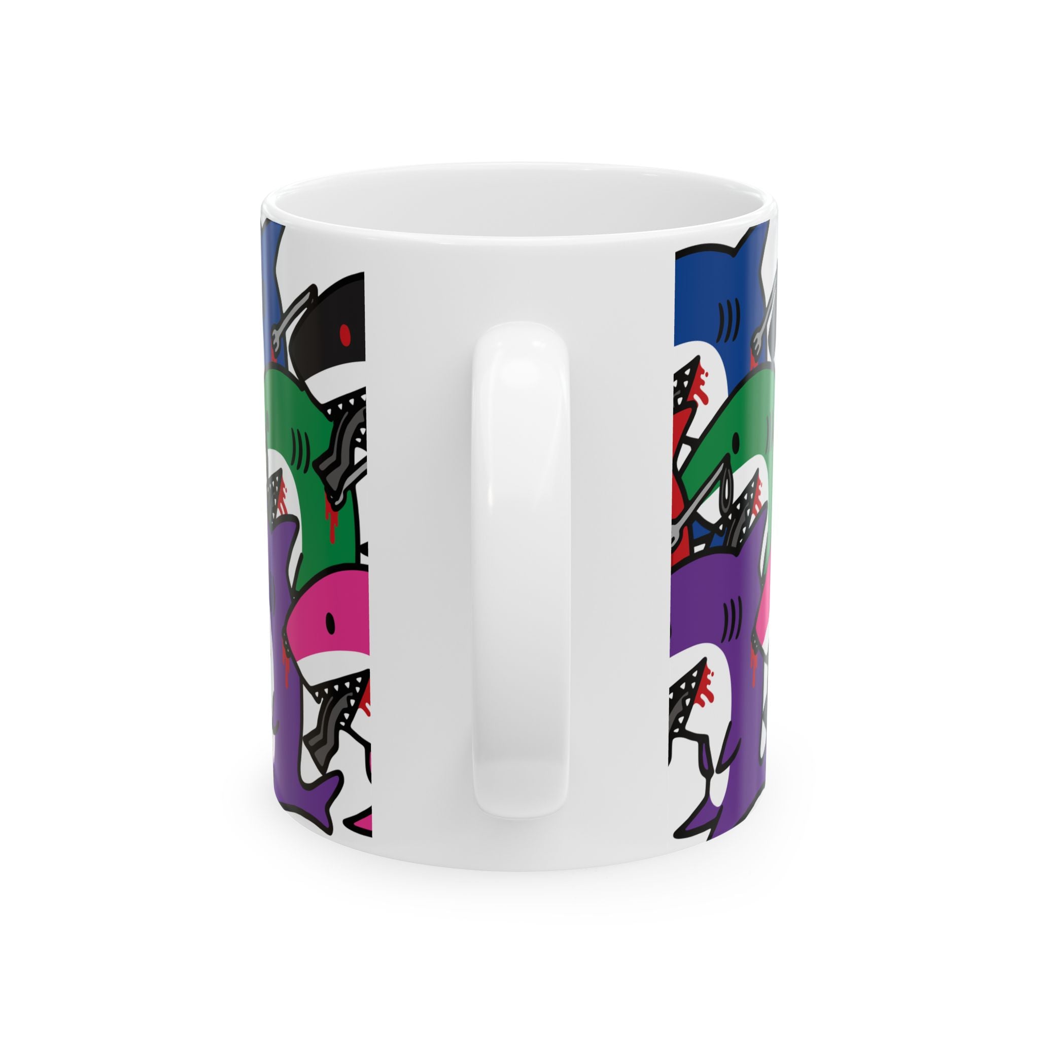 Colorfull Slit Gill Ceramic Mug, (11oz, 15oz)